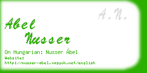abel nusser business card